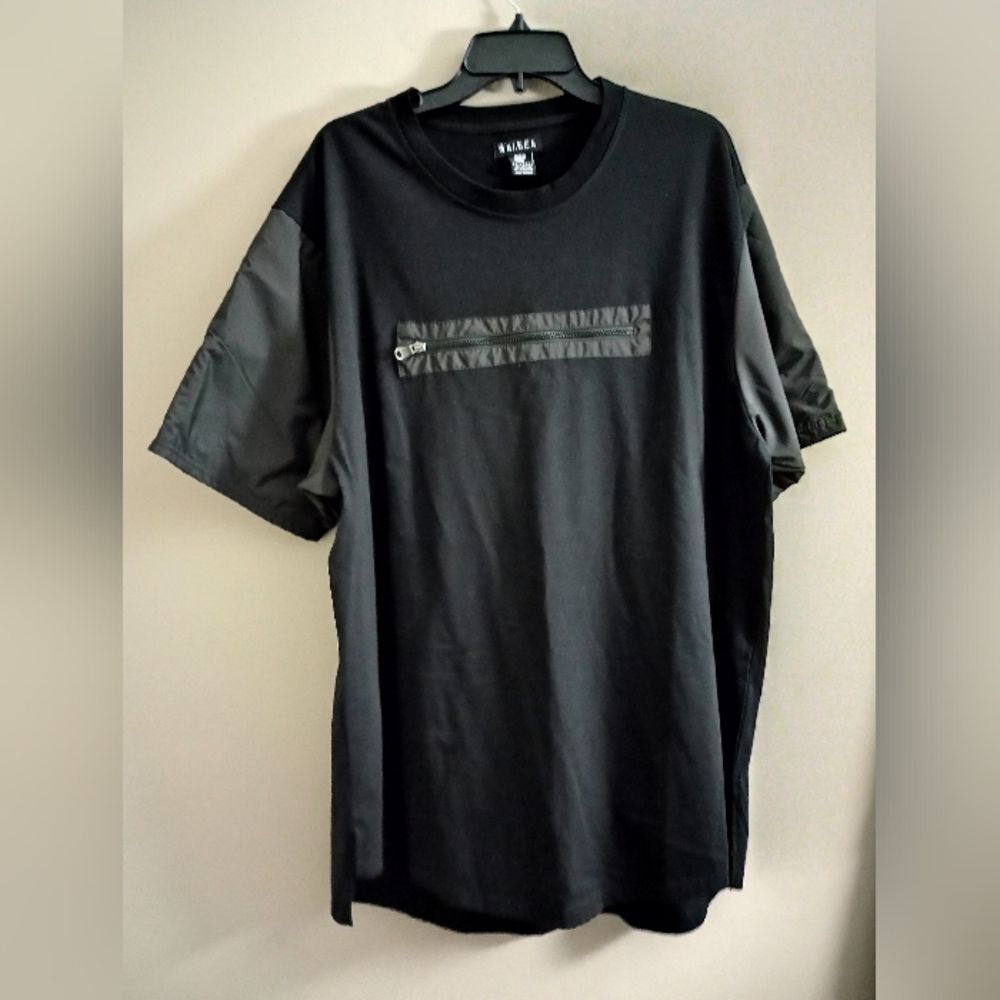 Waimea Two Tone Black Short Sleeve Shirt Size XXL